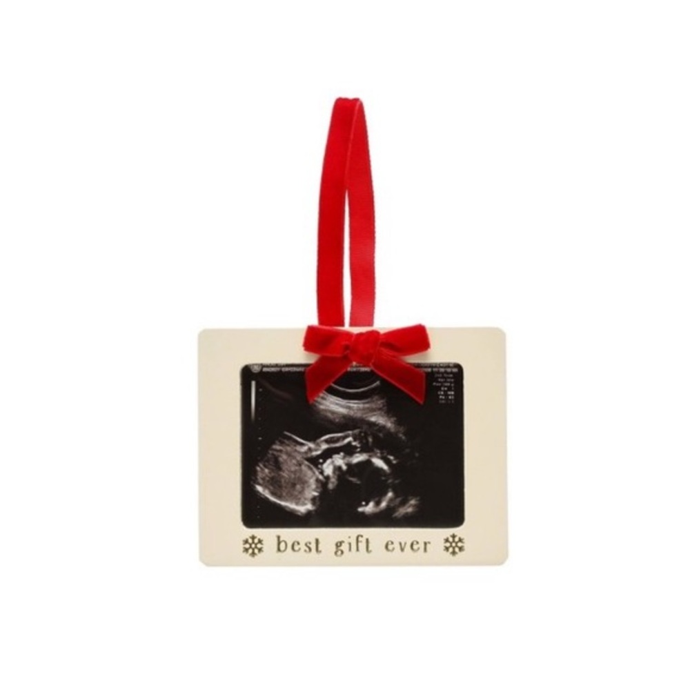 NEW Christmas sonogram best gift ever baby photo announcement ornament